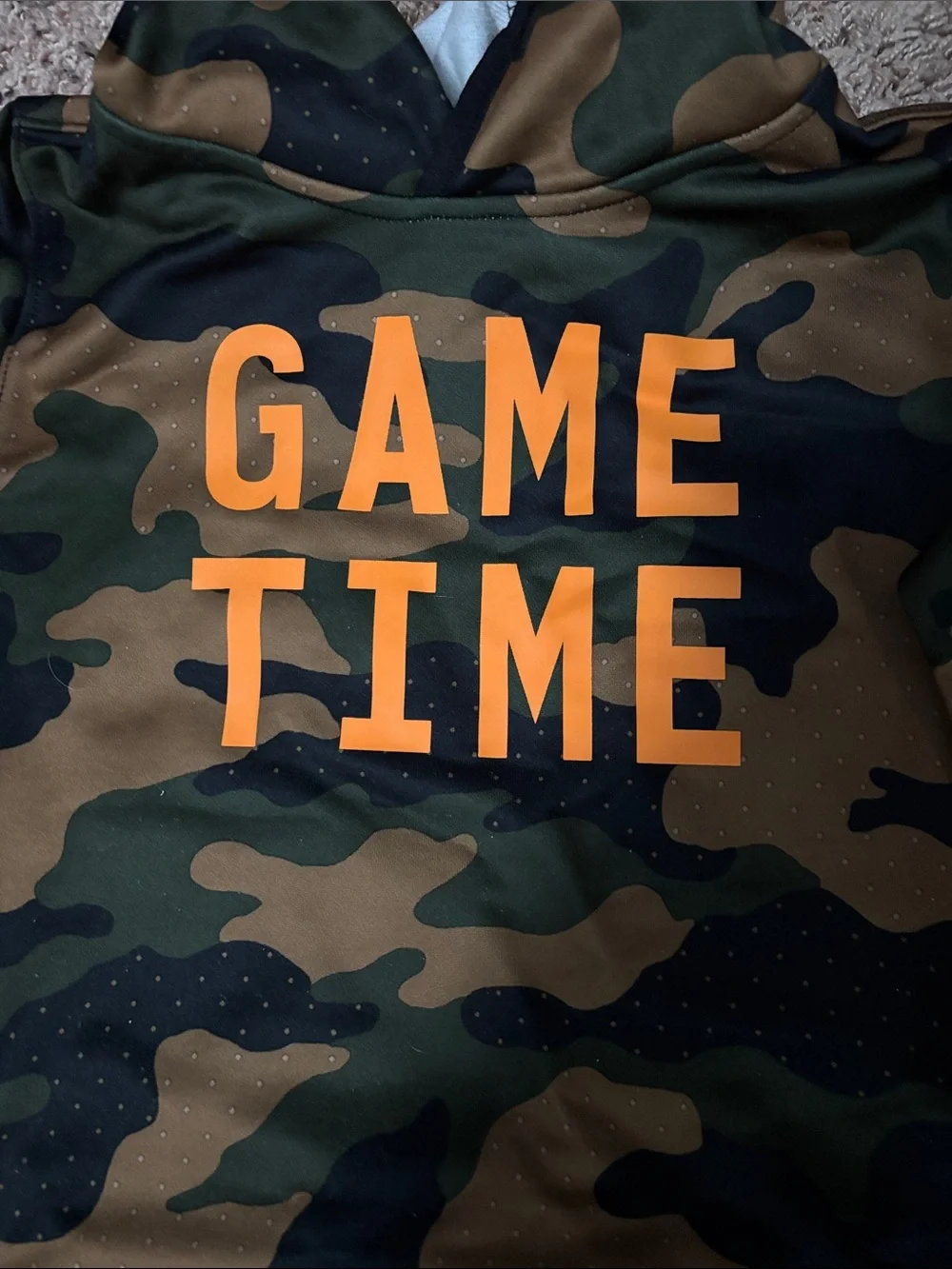 GAME TIME Kids' Camo Hoodie Jacket - Green/Brown
